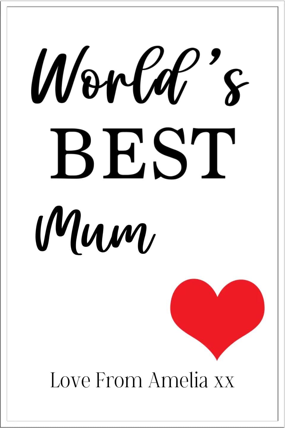 World's Best Personalised Framed Print